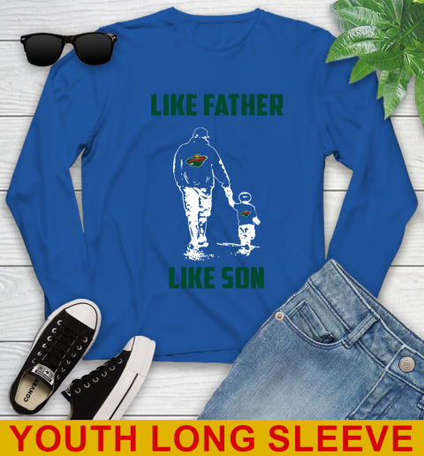 Minnesota Wild NHL Hockey Like Father Like Son Sports Youth Long Sleeve 10