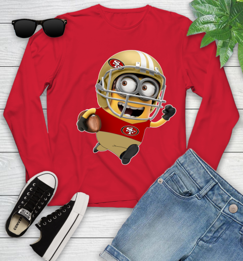 NFL San Francisco 49ers Minions Disney Football Sports Youth Long Sleeve 11