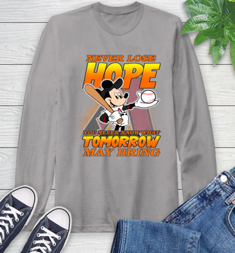 Arizona Diamondbacks MLB Baseball Mickey Disney Never Lose Hope Long Sleeve T-Shirt 6
