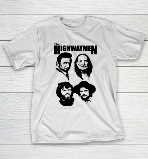 Willie Nelson Johnny Cash Outlaw Country Super Group The Highwaymen T-Shirt