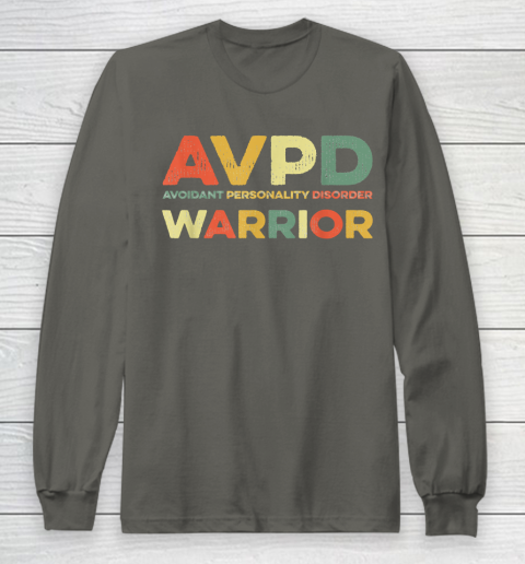 Autism Awareness Avoidant Personality Disorder Warrior AVPD Awareness Social Long Sleeve T-Shirt 5