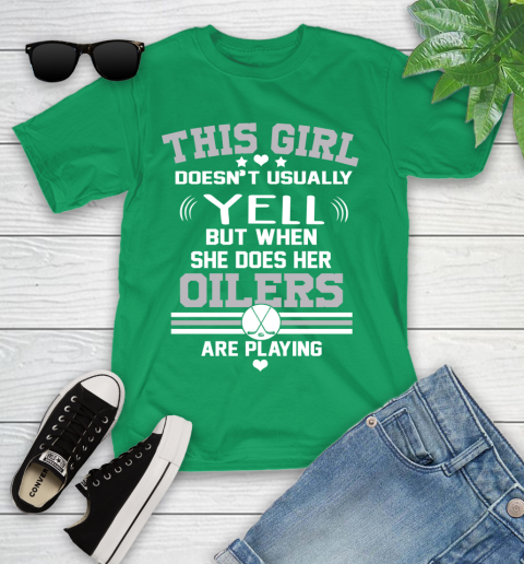 Edmonton Oilers NHL Hockey I Yell When My Team Is Playing Youth T-Shirt 8