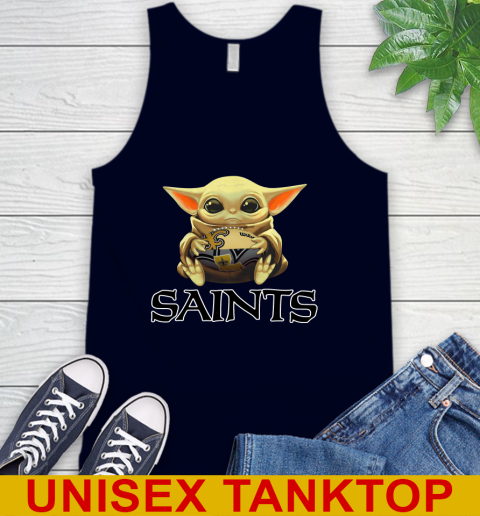 NFL Football New Orleans Saints Baby Yoda Star Wars Shirt Tank Top 3
