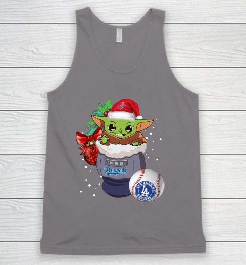 Los Angeles Dodgers Christmas Baby Yoda Star Wars Funny Happy MLB Tank Top 7