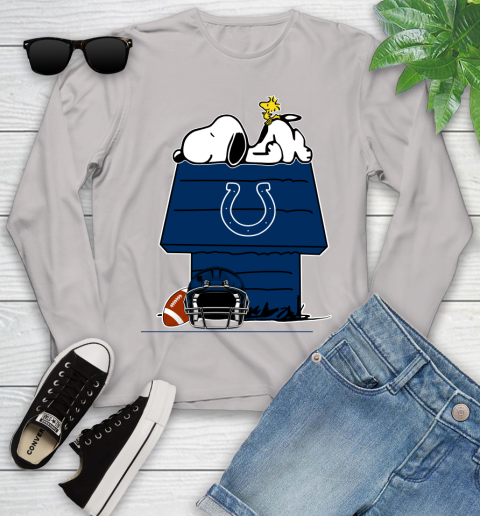 Indianapolis Colts NFL Football Snoopy Woodstock The Peanuts Movie Youth Long Sleeve 12