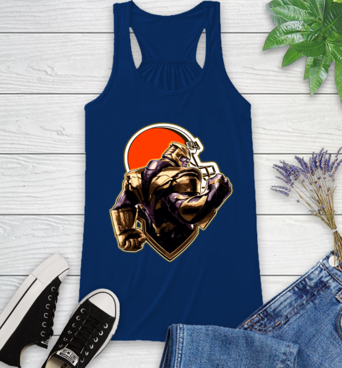 NFL Thanos Avengers Endgame Football Sports Cleveland Browns Racerback Tank 9