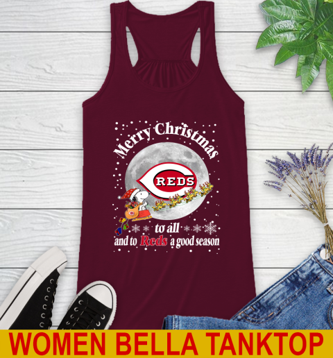 Cincinnati Reds Merry Christmas To All And To Reds A Good Season MLB Baseball Sports Racerback Tank 2