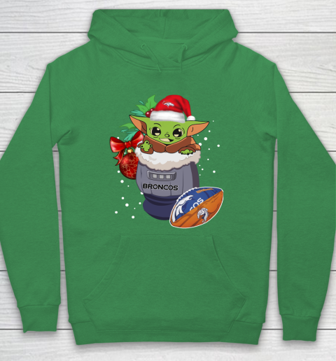 Denver Broncos Christmas Baby Yoda Star Wars Funny Happy NFL Hoodie 8