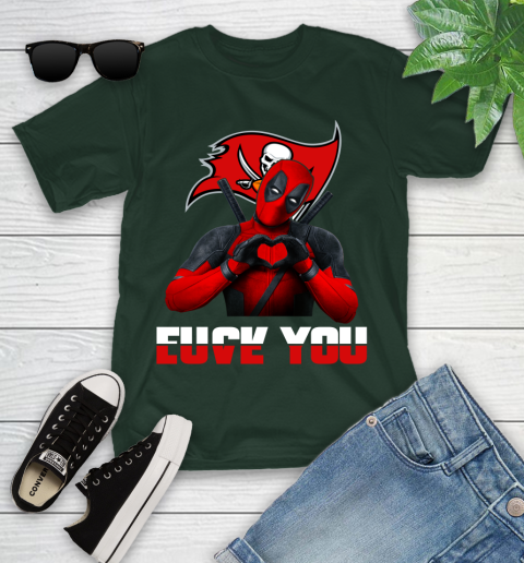 NHL Tampa Bay Buccaneers Deadpool Love You Fuck You Football Sports Youth T-Shirt 5