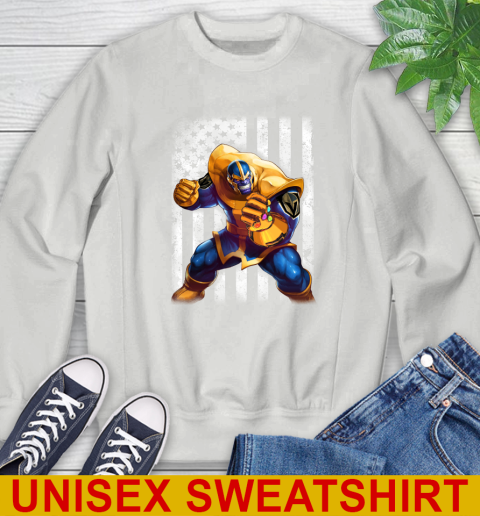 NHL Hockey Vegas Golden Knights Thanos Marvel American Flag Shirt Sweatshirt - Image 6