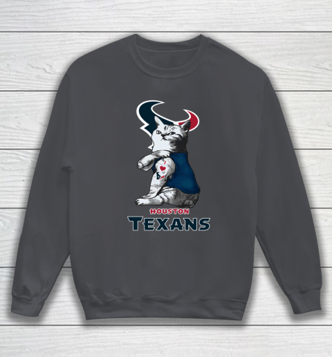 NFL Football My Cat Loves Houston Texans Sweatshirt 4