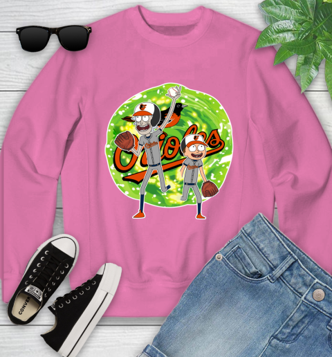 MLB Baltimore Orioles Rick And Morty Baseball Sports Youth Sweatshirt 8 MLB Baltimore Orioles Rick And Morty Baseball Sports Youth Sweatshirt - Image 8