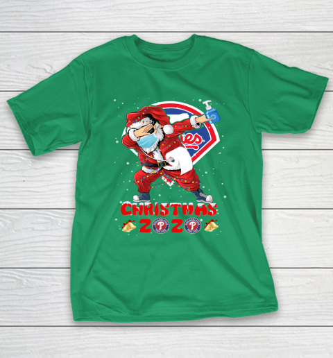 Philadelphia Phillies Funny Santa Claus Dabbing Christmas 2020 MLB T-Shirt 5