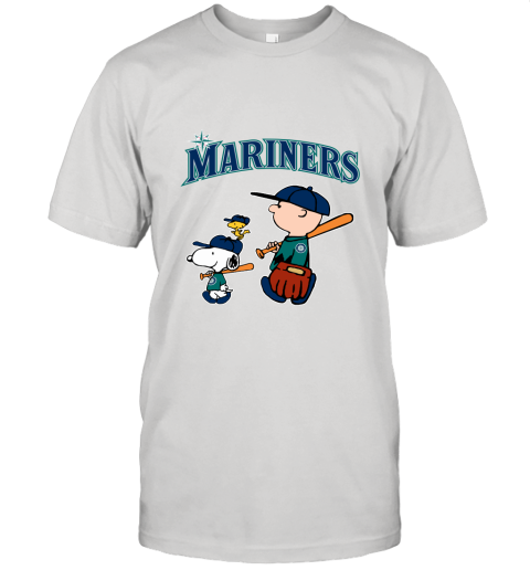 Seatlle Mariners Let's Play Baseball Together Snoopy MLB Shirt
