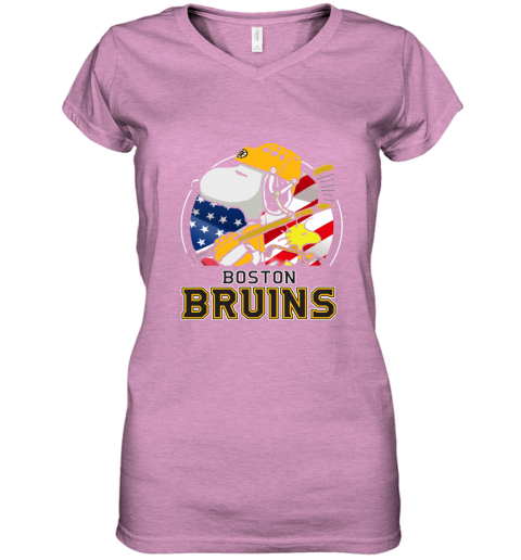 jpmo-boston-bruins-ice-hockey-snoopy-and-woodstock-nhl-women-v-neck-t-shirt-39-front-heather-radiant-orchid-480px