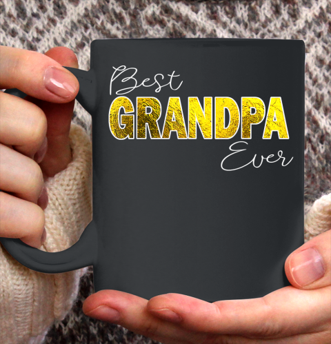 GrandFather gift shirt Mens Best Grandpa Ever, Matching Grand dad Baby Love T Shirt Ceramic Mug 11oz