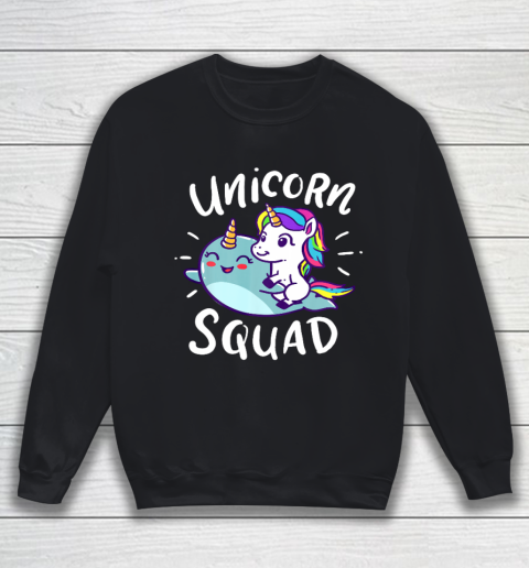 Unicorn Squad Narwhal Funny Cute Birthday Party Present Gift Sweatshirt