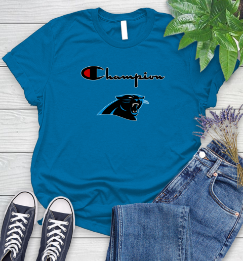 NFL Football Carolina Panthers Champion Shirt Women's T-Shirt 5