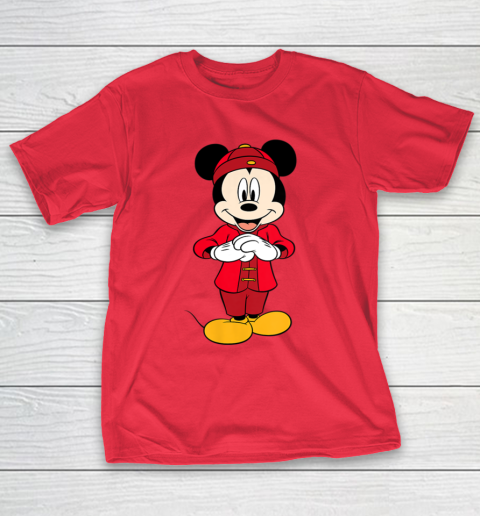 Red mickey mouse sales shirt