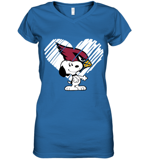 plv8 happy christmas with arizona cardinals snoopy women v neck t shirt 39 front royal