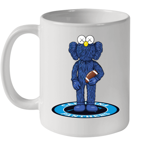 NFL Football Carolina Panthers Kaws Bff Blue Figure Shirt Ceramic Mug 11oz