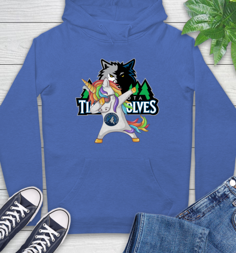 Minnesota Timberwolves NBA Basketball Funny Unicorn Dabbing Sports Hoodie 9