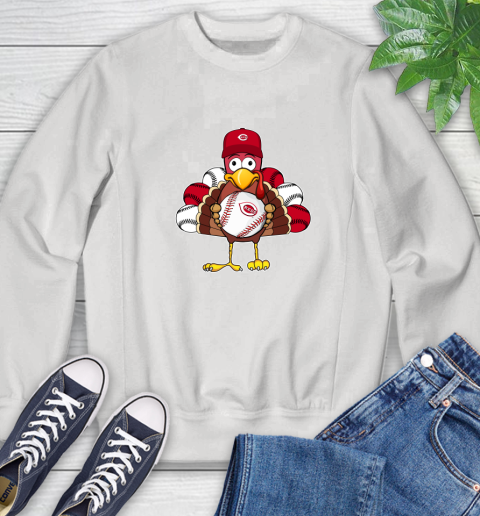 Cincinnati Reds Turkey thanksgiving Sweatshirt