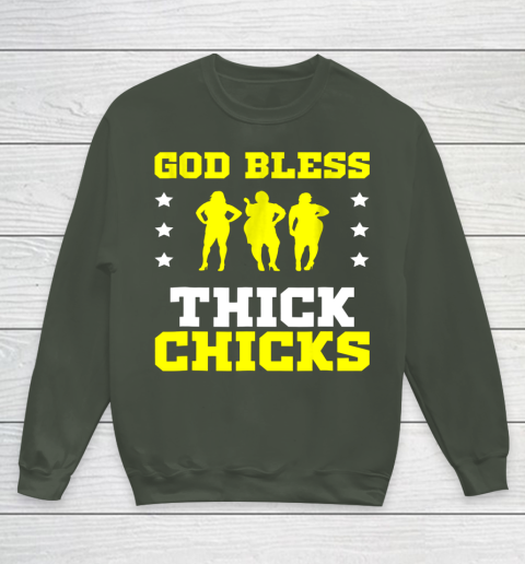 God Bless Thick Chicks T Shirt Meme Humor Funny Youth Sweatshirt | Tee For  Sports