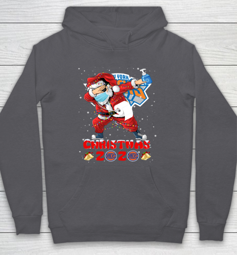 New York Knicks Funny Santa Claus Dabbing Christmas 2020 NBA Hoodie 4