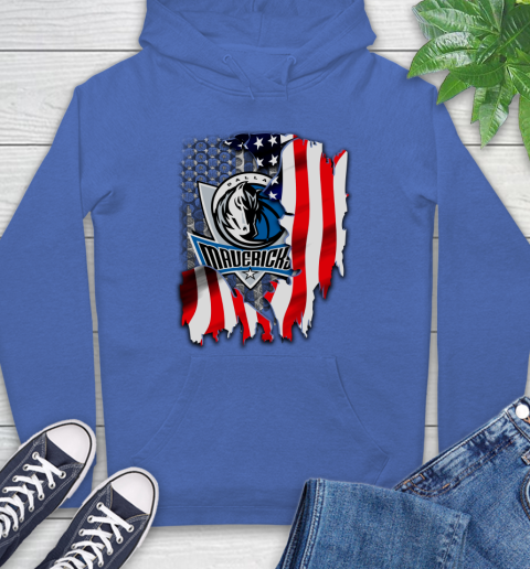 Dallas Mavericks NBA Basketball American Flag Hoodie 9
