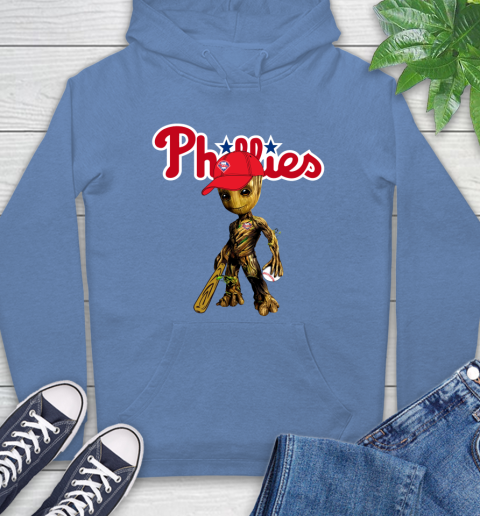 MLB Philadelphia Phillies Groot Guardians Of The Galaxy Baseball Hoodie 11