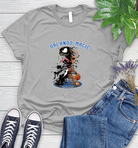 NBA Orlando Magic Basketball Venom Groot Guardians Of The Galaxy Women's T-Shirt 5