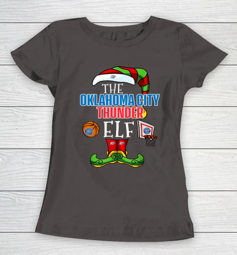 Oklahoma City Thunder Christmas ELF Funny NBA Women's T-Shirt 7