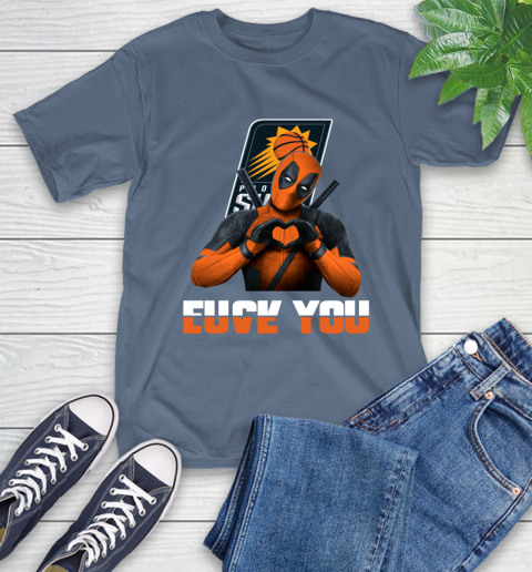 NBA Phoenix Suns Deadpool Love You Fuck You Basketball Sports T-Shirt 8