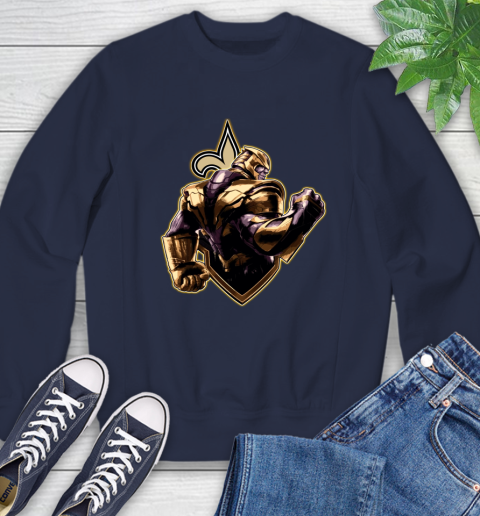 NFL Thanos Avengers Endgame Football Sports New Orleans Saints Sweatshirt 3