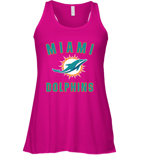 Miami Dolphins NFL Pro Line by Fanatics Branded Aqua Vintage Victory Racerback Tank
