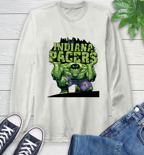 Indiana Pacers NBA Basketball Incredible Hulk Marvel Avengers Sports Long Sleeve T-Shirt 12