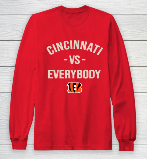 Cincinnati Bengals Vs Everybody Long Sleeve T-Shirt 7