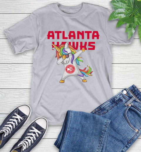 Atlanta Hawks NBA Basketball Funny Unicorn Dabbing Sports T-Shirt 18