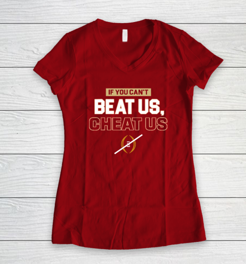 If You Can't Beat Us Cheat Us Women's V-Neck T-Shirt 6