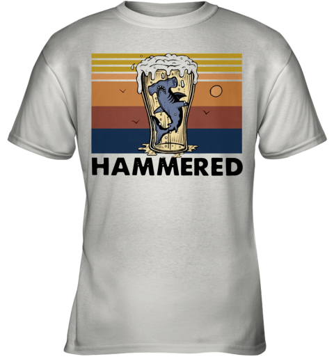 Beer And Hammerhead Sharks Vintage Youth T-Shirt