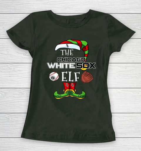 Chicago White Sox Christmas ELF Funny MLB Women's T-Shirt 4