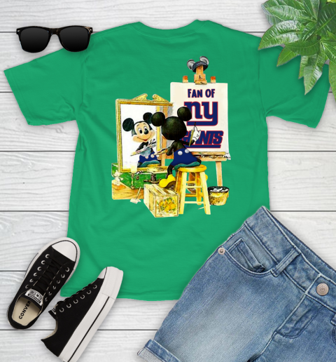 NFL Football New York Giants Mickey Drawing Shirt 100