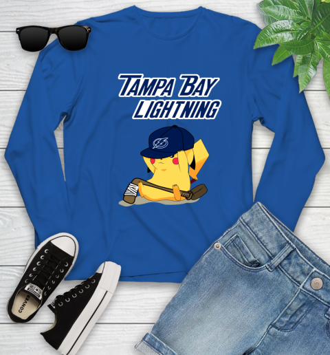 NHL Pikachu Hockey Sports Tampa Bay Lightning Youth Long Sleeve 9