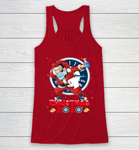Seattle Mariners Funny Santa Claus Dabbing Christmas 2020 MLB Racerback Tank 4