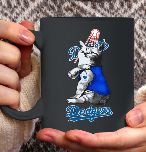 MLB Baseball My Cat Loves Los Angeles Dodgers Ceramic Mug 11oz