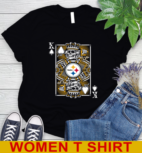 Pittsburgh Steelers NFL Football The King Of Spades Death Cards Shirt Women's T-Shirt