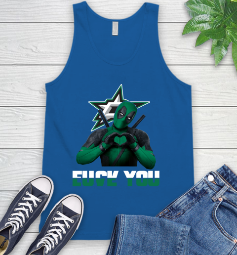 NHL Dallas Stars Deadpool Love You Fuck You Hockey Sports Tank Top 4