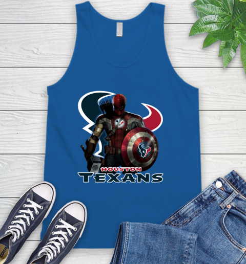 NFL Captain America Thor Spider Man Hawkeye Avengers Endgame Football Houston Texans Tank Top 5