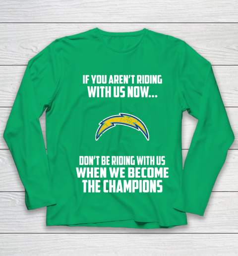 NFL Los Angeles Chargers Football We Become The Champions Youth Long Sleeve 4